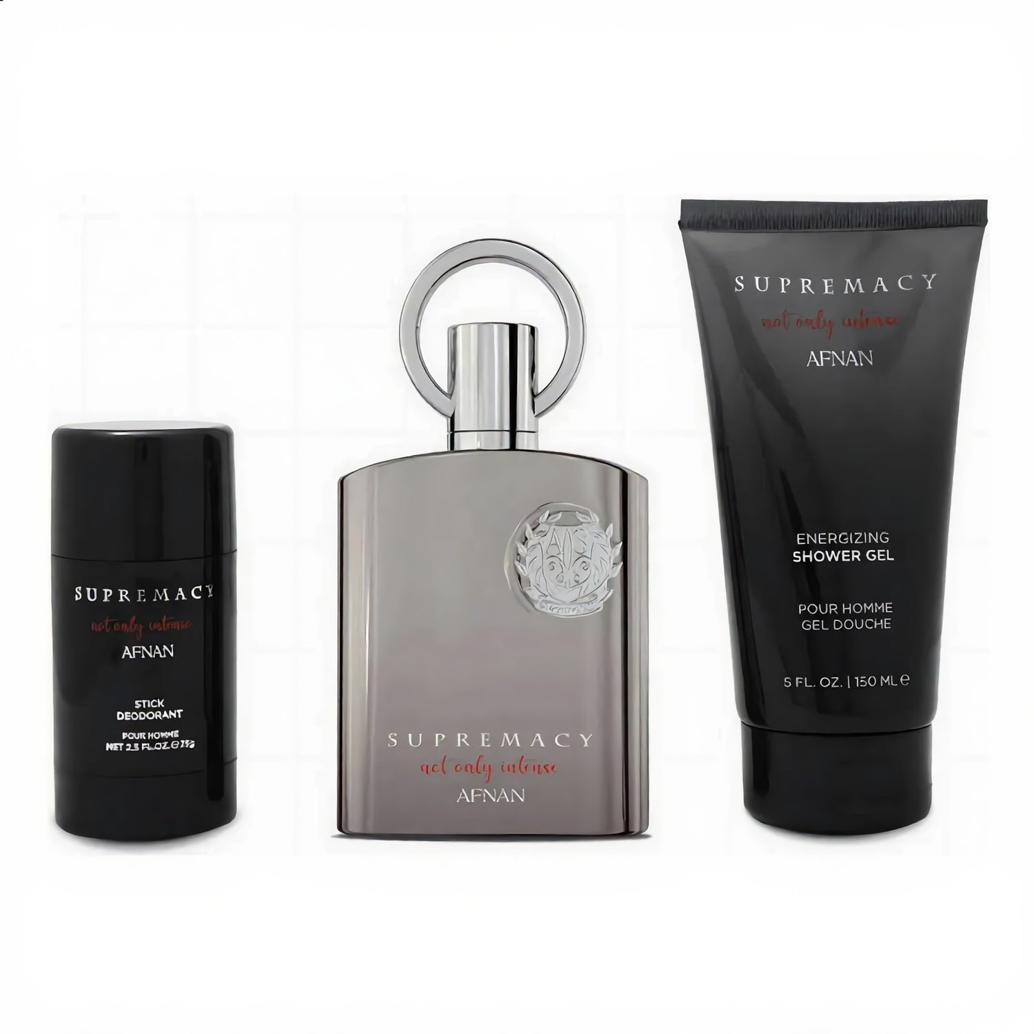 Afnan Supremacy Not Only Intense Edp 100 ml + SG 150 ml + Spray 75ml Set