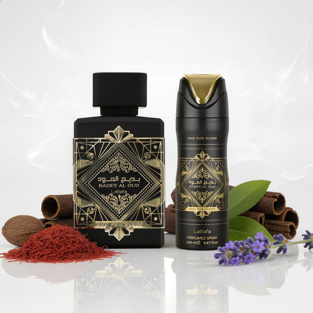 Lattafa Badee Al Oud Edp 100 ml + Spray 200 ml 2 pcs