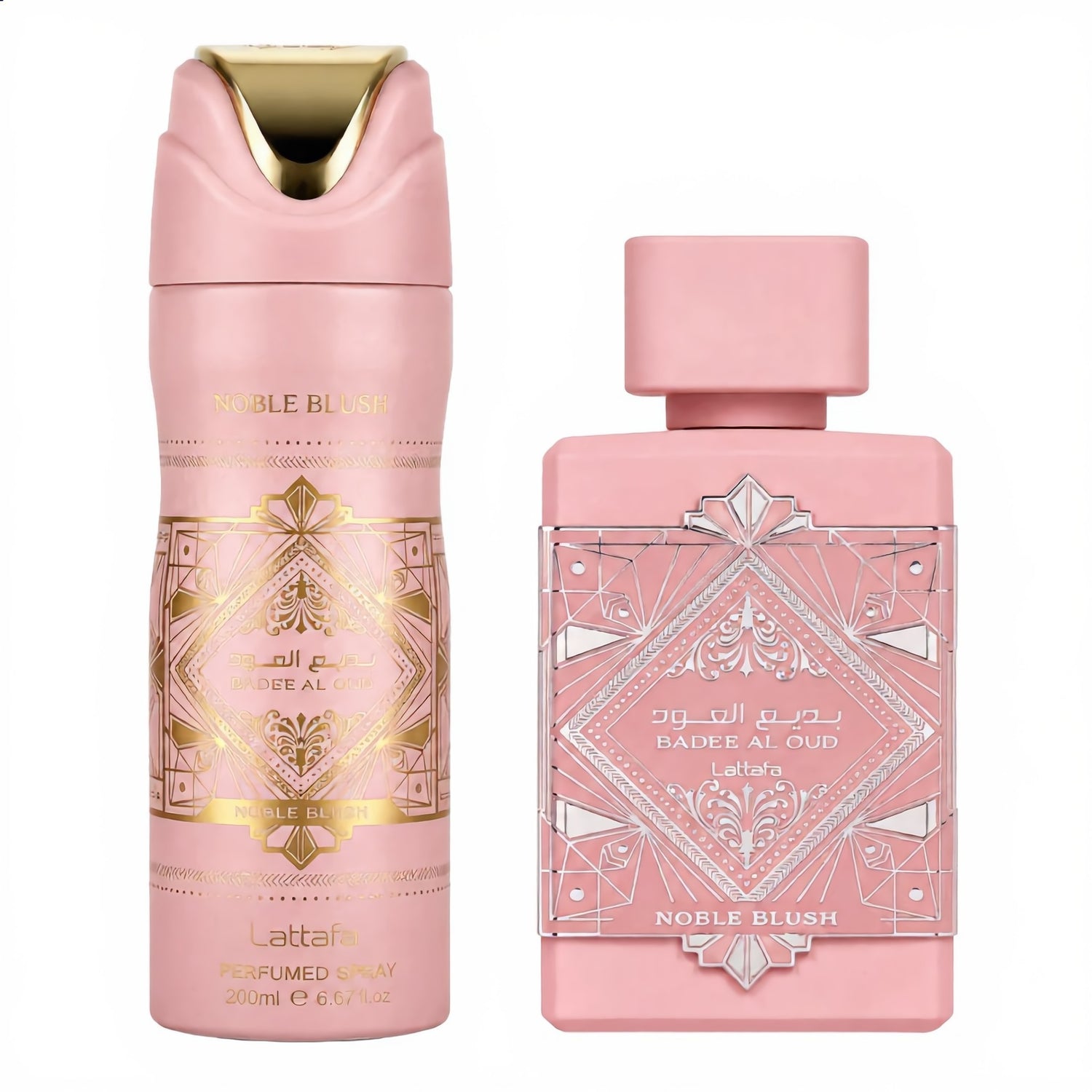 Lattafa Set Badee Al Oud Noble Blush With Edp 100 ml + Spray 200 ml