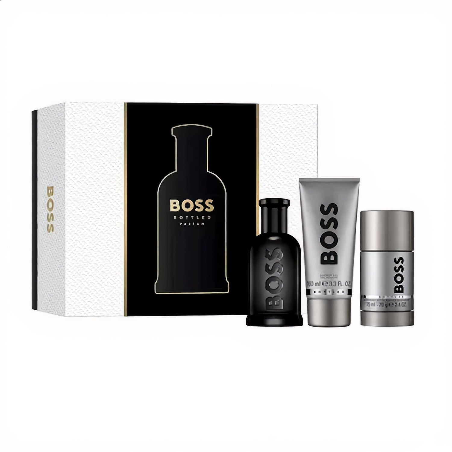 Set Hugo Boss Bottled Parfum 100 Ml + Sg 100 Ml + Deo Spray 75 Ml