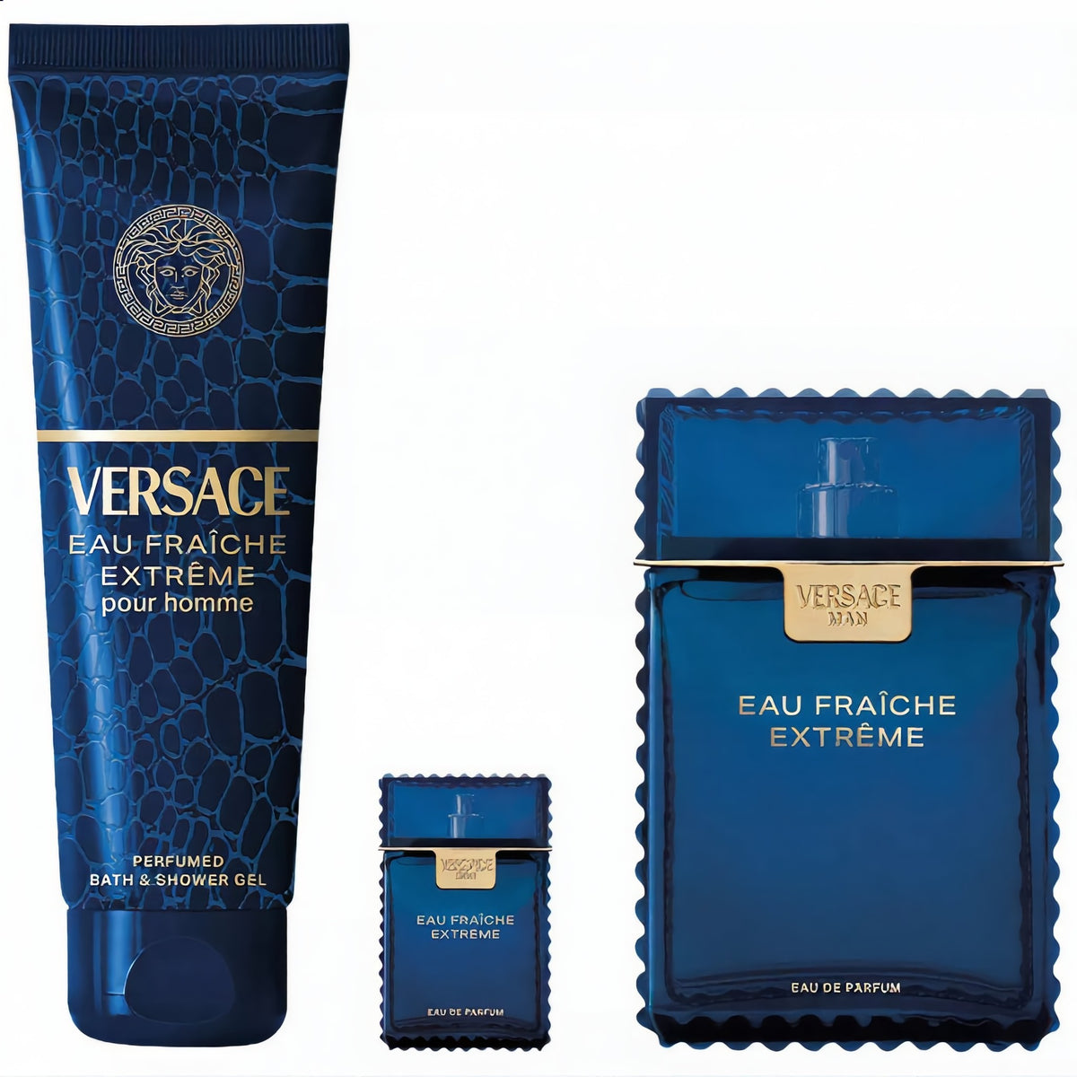 Set Versace Eau Fraiche Extreme pour Homme EDP 100ml + 5ml + Shower Gel 150ml