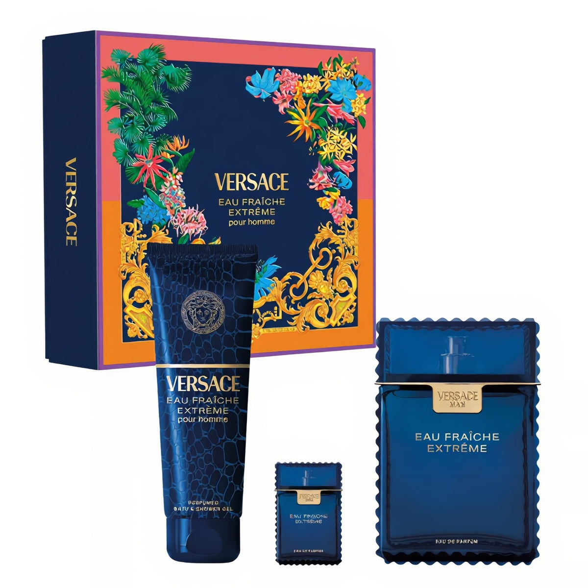 Set Versace Eau Fraiche Extreme pour Homme EDP 100ml + 5ml + Shower Gel 150ml